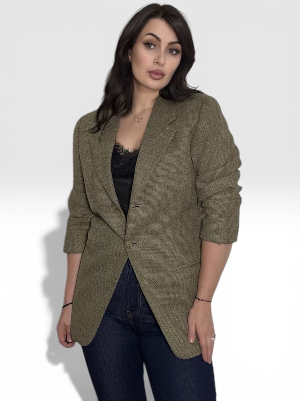 Vintage Nino Danieli Made in Italy Wool Silk Blazer 48R